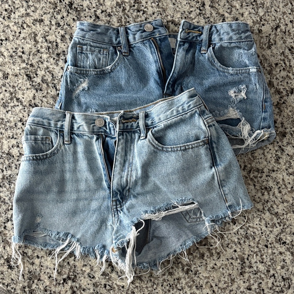 PACSUN highrise shorts bundle